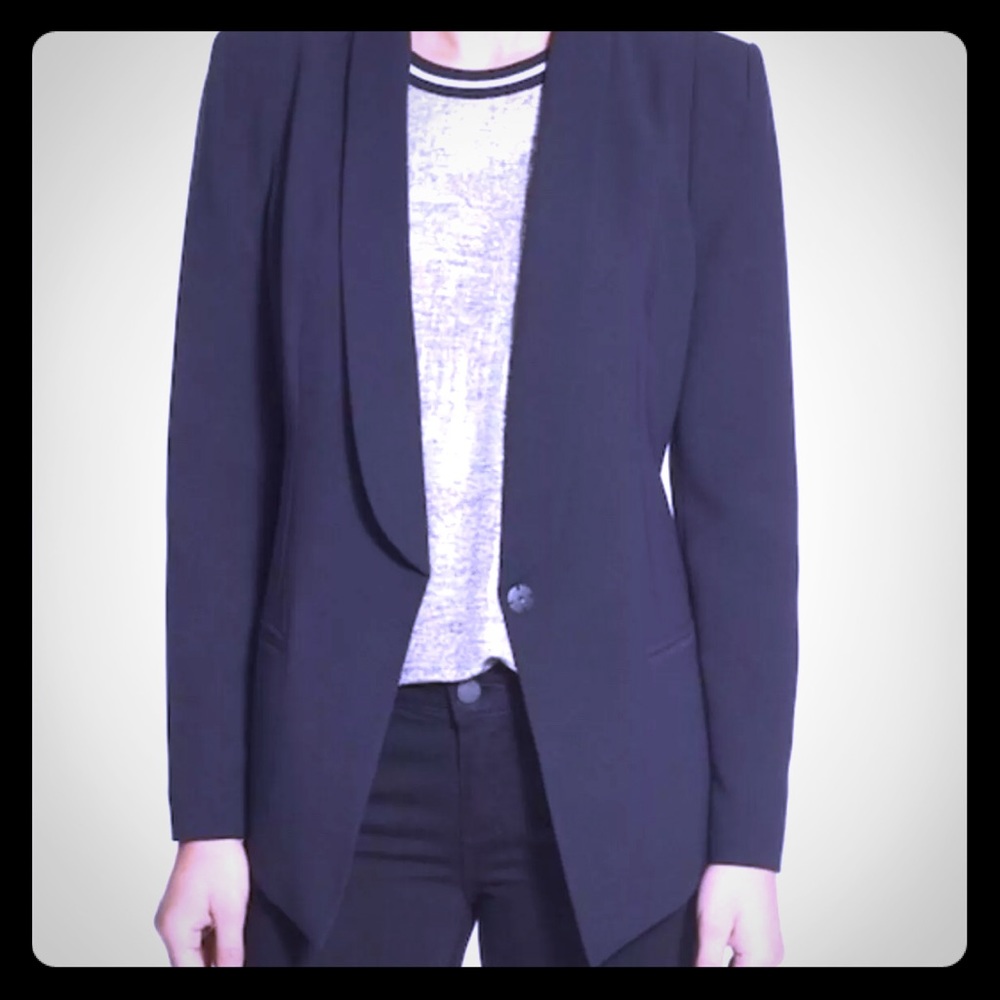 Black trouve tuxedo suit jacket